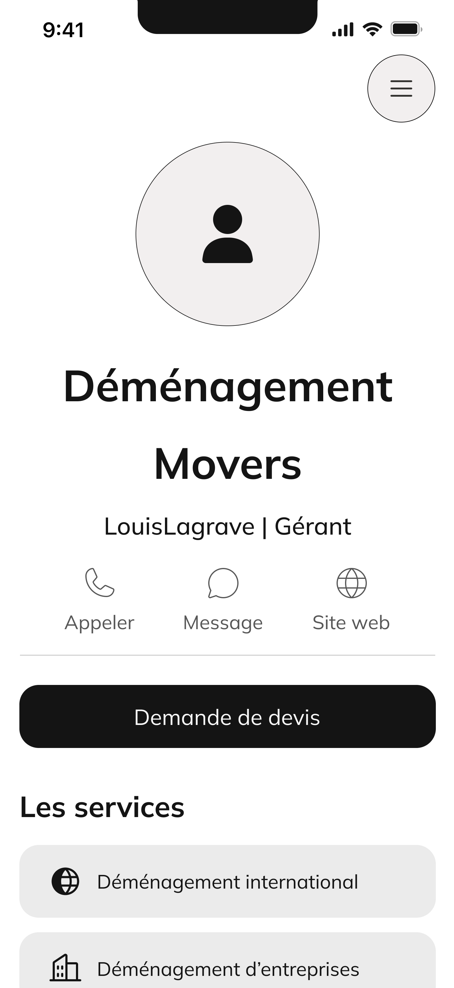 Template Déménagement