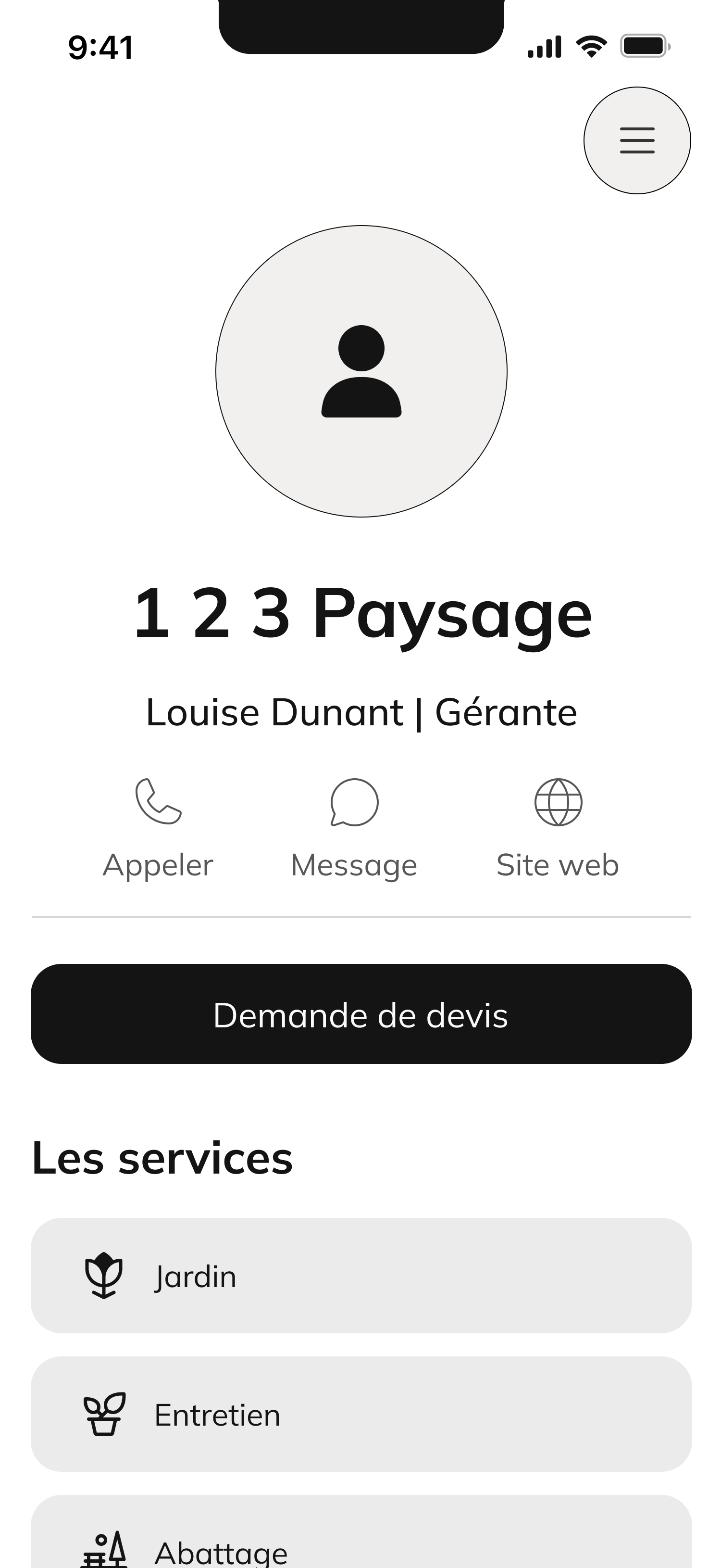 Template Paysagiste